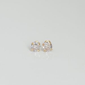 Brinco Solitario Zirconia 6,0mm