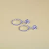 Brinco Argola em Prata 950 c/ Zirconia pendurada